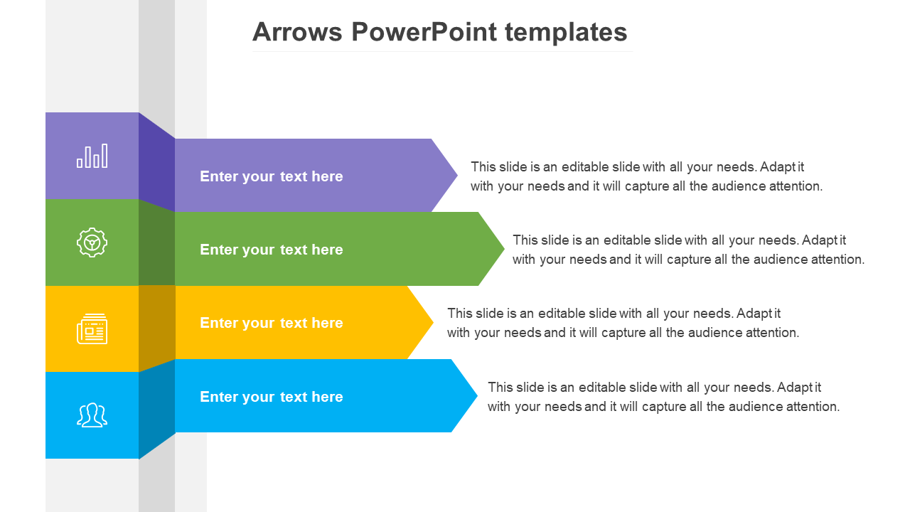 Customized Arrows PowerPoint Templates Presentation